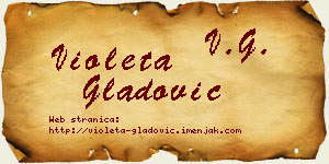 Violeta Gladović vizit kartica